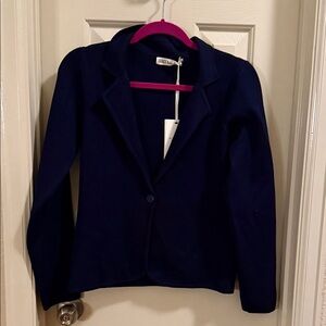 Grace Karin Blue Sweater Blazer